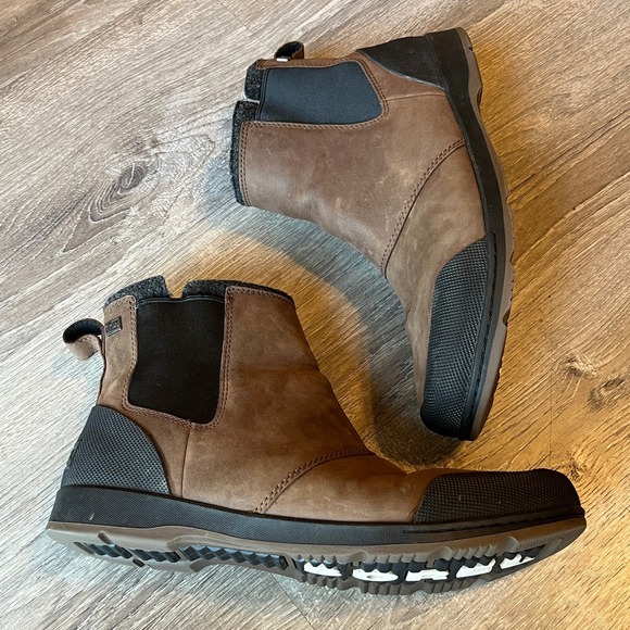 Sorel Ankeny II Chelsea Boot Brown Leather Waterproof Insulated Men 13 UK12 EU46 - Picture 2 of 9